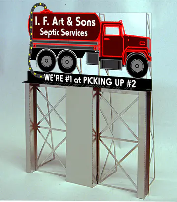 1281  I. F. Art Septic Services Animated & Lighted Sign