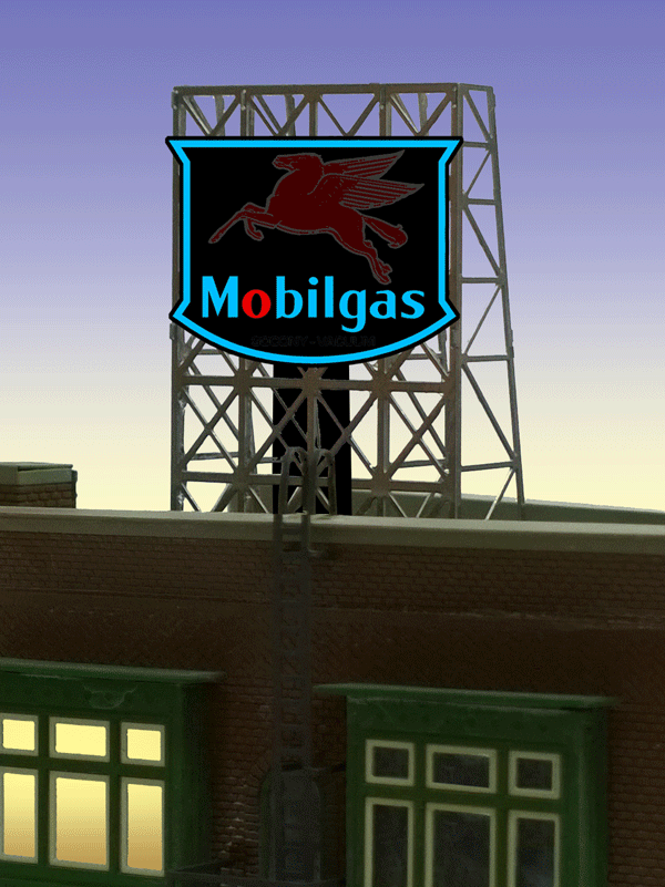 33-9025 Mobil Gas N & Z Billboard by Miller Signs