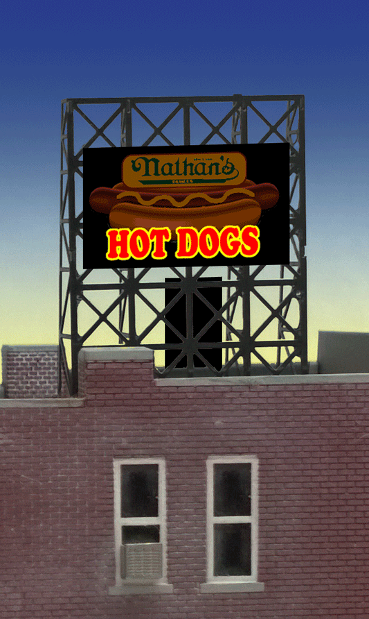 33-9100 Nathan's Hot dog N&Z sign