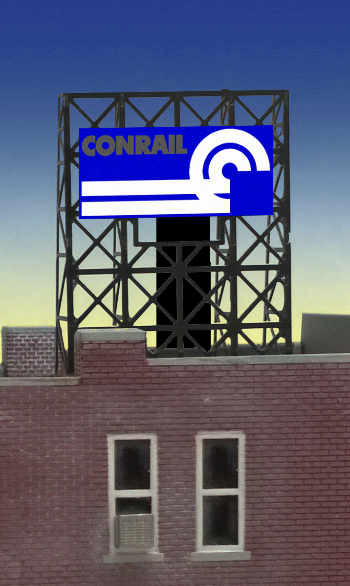 33-9105 Conrail roof top N&Z sign by Miller Signs