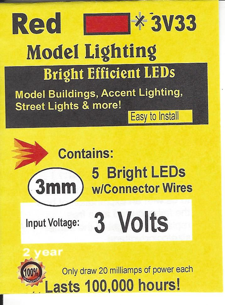 3v 3mm Red LED by Evan Designs-0