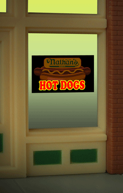 9100 Nathan's Hot Dogs window sign