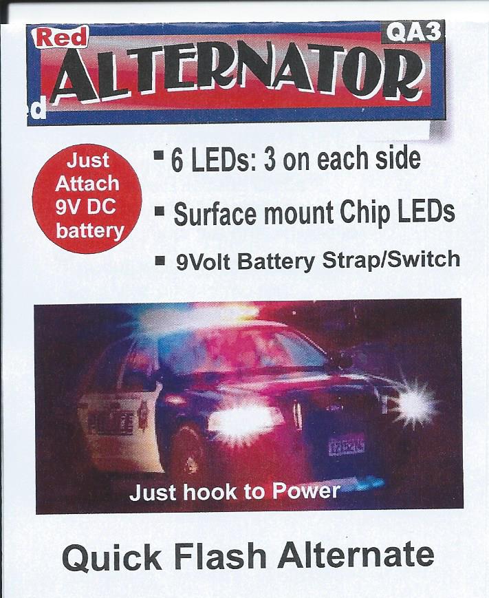 QA3 Red Quick Flash Alternator by Evan Designs