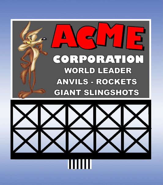 44-3752 Wile E Coyote Acme sign Lighted Billboard