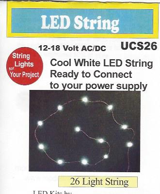 UCS26 non-flashing string of 26 cool white SMD chips