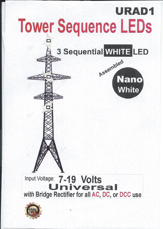 URAD1 Cool white tower 3 light sequential LEDs