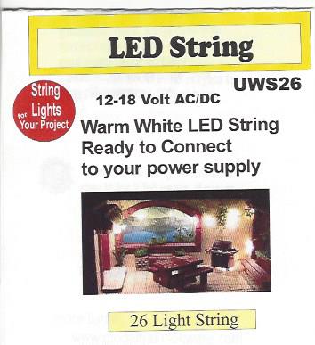 UWS26 non-flashing string of 26 warm white SMD chips