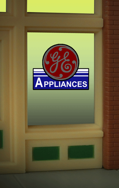 Model GE General Electric Animated Lighted Window Sign