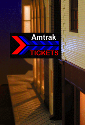 Amtrak Model Animated Lighted Sign