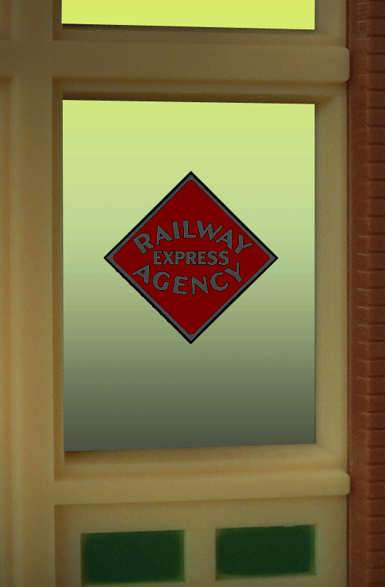 8870 Model Railway Express ( REA ) Window Sign
