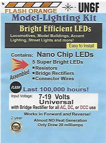 UN6F Flashing Nano Orange Chip, Pkg=5 by Evan Designs-0