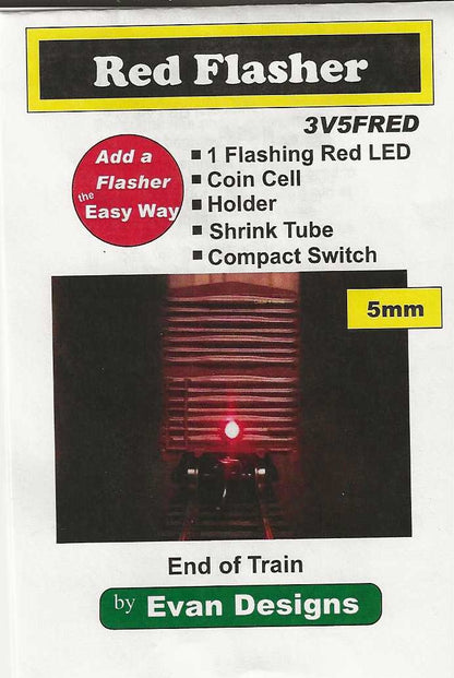 3V5Fred Bright Red Flashing End of Train Light LED