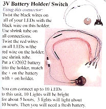 3V small coin cell holder w/battery