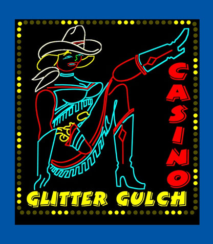 44-2602 Glitter Gulch Casino Animated Lighted Billboard