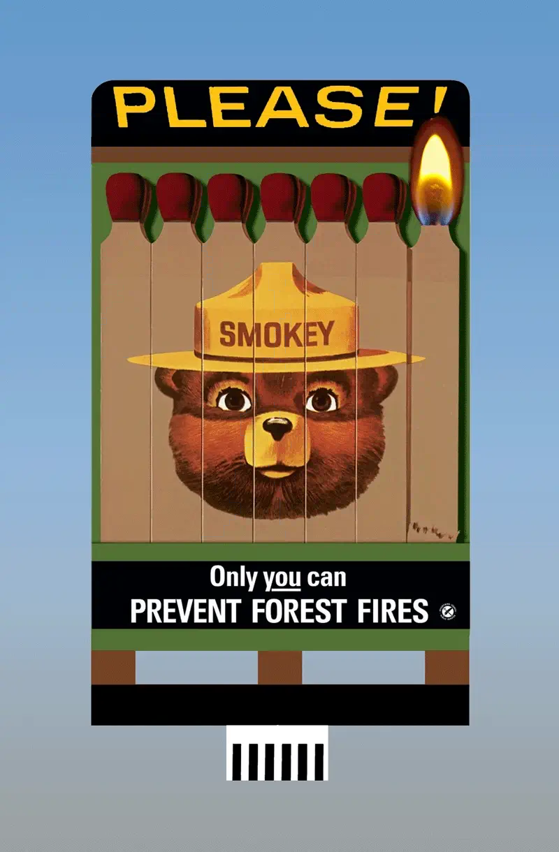 44-2852 Medium Smokey the Bear Billboard SOLD OUT