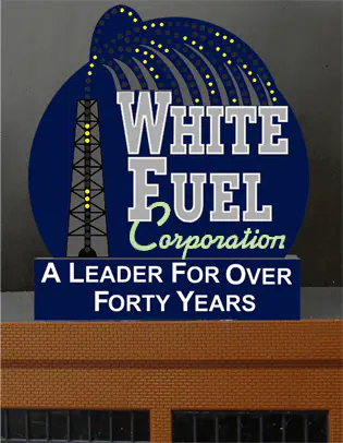 7981 Model White Fuel Animated & lighted Sign