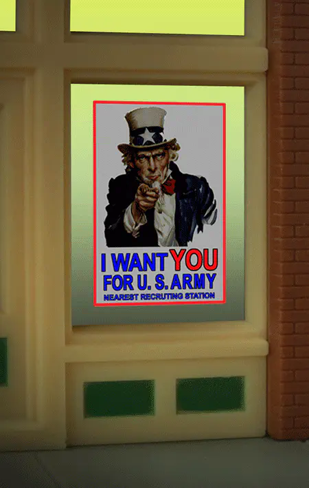 9005 Uncle Sam window sign