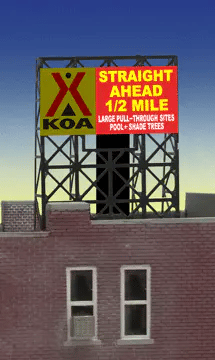9090 KOA Campground window sign