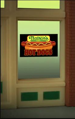 9100 Nathan's Hot Dogs window sign