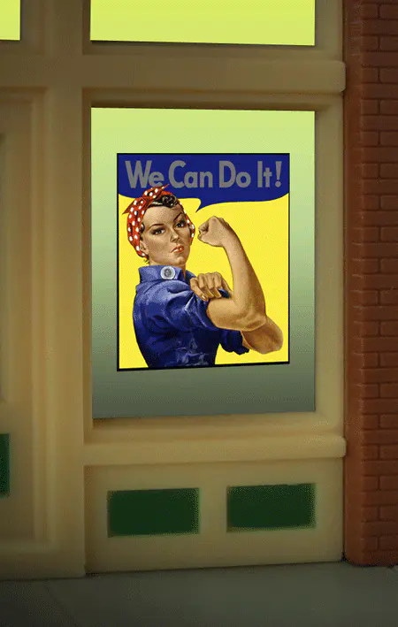 9110 We Can Do It window sign