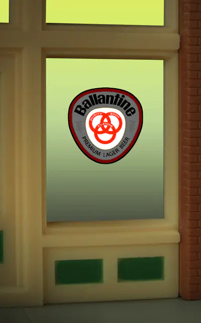 8865 Ballantine Beer Window Animated Lighted sign