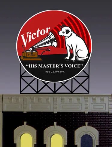 8072 Small Model RCA Victor Animated & Lighted Billboard