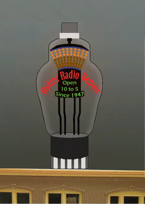 8881 Model Rylies Radio Repair Animated & Lighted Billboard