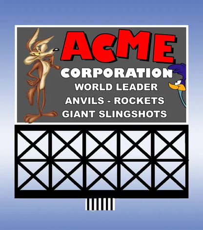 44-3752 Wile E Coyote Acme sign Lighted Billboard