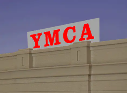 2072 Sm Model YMCA Animated & Lighted Horizontal Sign