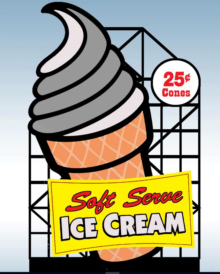 88-3001 Large Ice Cream Billboard