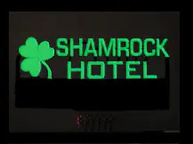 6182 Small Model Shamrock Hotel Animated & Lighted Horizontal Sign