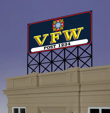 44-1252 Small VFW Lighted Neon Sign