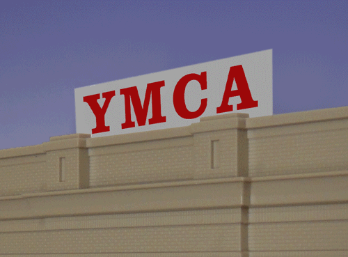 2071 Lg YMCA Neon Lighted Horizontal Sign by Miller Signs