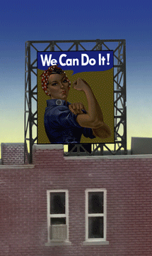 33-9110 We Can Do It roof top N&Z sign by Miller Signs