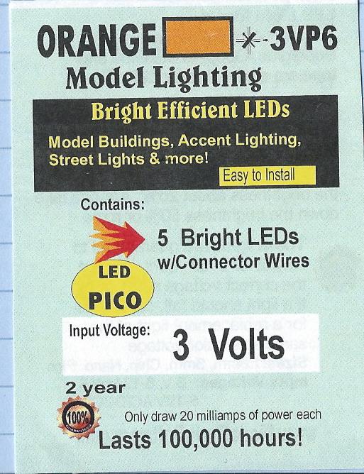 3VP6 3 volt orange Pico LED by Evan Designs