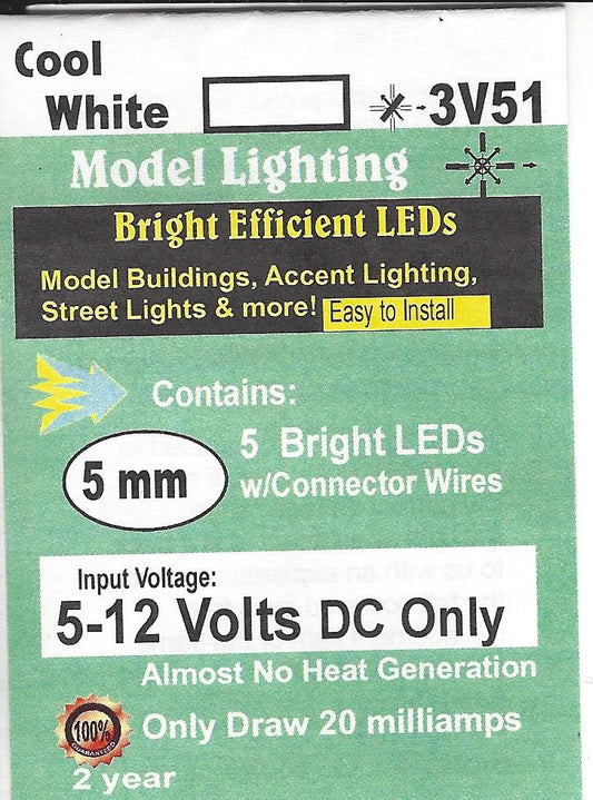 3v 5mm cool white LED by -0