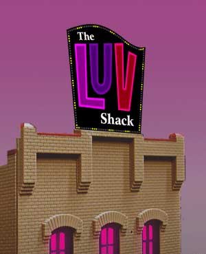 4481 Large LUV Shack Animated Lighted Sign