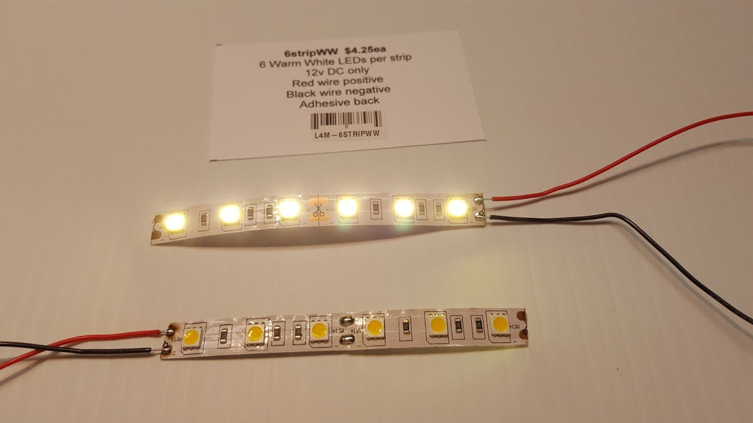 Lighthouse LEDs 5mm Pre-Wired Warm White LEDs – 6V, 20mA, 6in Leads, 20-Pack, USA Made