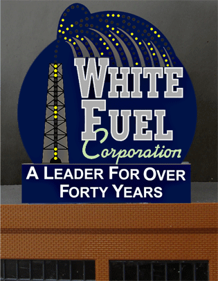 7981 Model White Fuel Animated & lighted Sign by Miller Signs