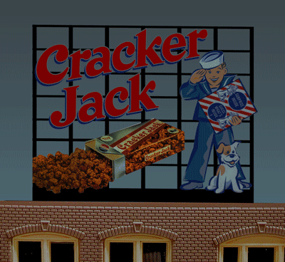 88-0101 Large Model Cracker Jack Animated Lighted Billboard by Miller Signs