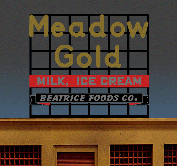 Meadow Gold billboard sign
