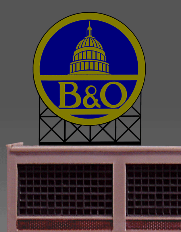 88-2701 Lg B&O Railroad sign by Miller signs