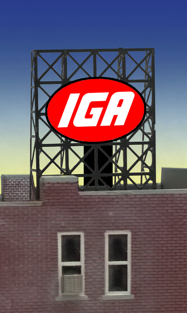 NZ scale IGA billboard