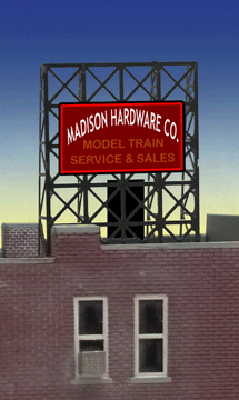 NZ scale Madison Hardware billboard