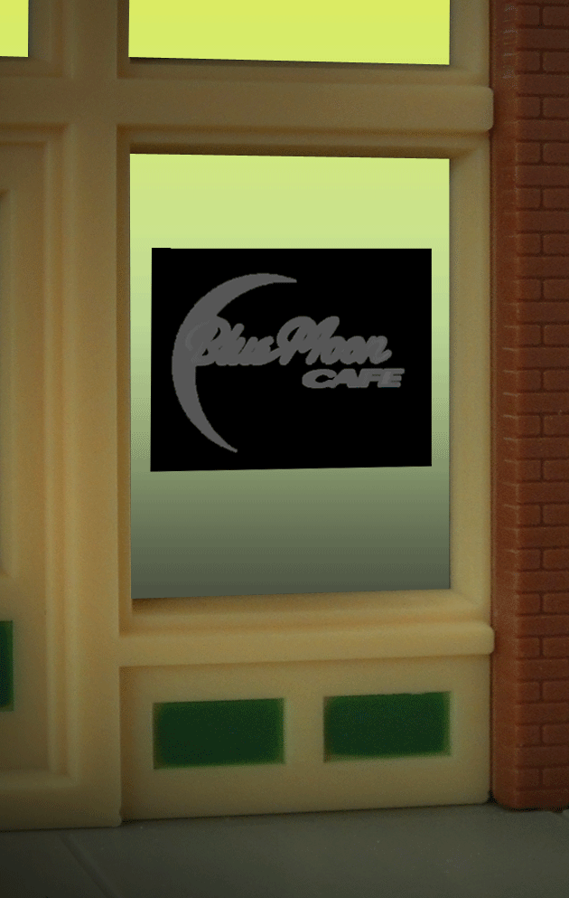 8960 Blue Moon Cafe window sign by Miller Signs-0