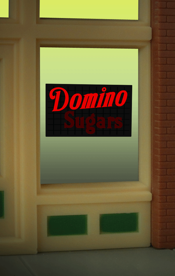 9020 Domino Sugar Animated Lighted Window Sign by Miller Signs-0