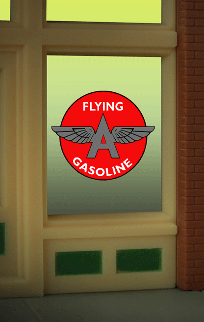 9035 Flying A model window sign by Miller Signs-0