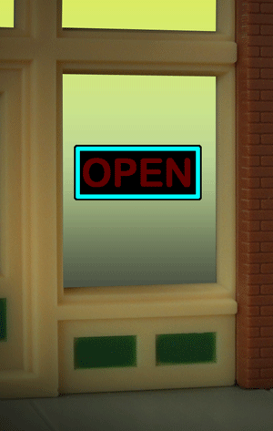 9045 OPEN model window sign by Miller Signs