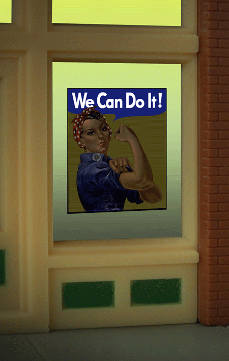 9110 We Can Do It window sign by Miller Signs