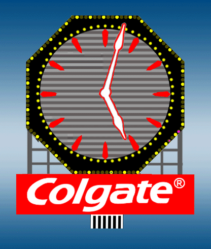 44-3252 Colgate Clock (Small) by Miller Signs